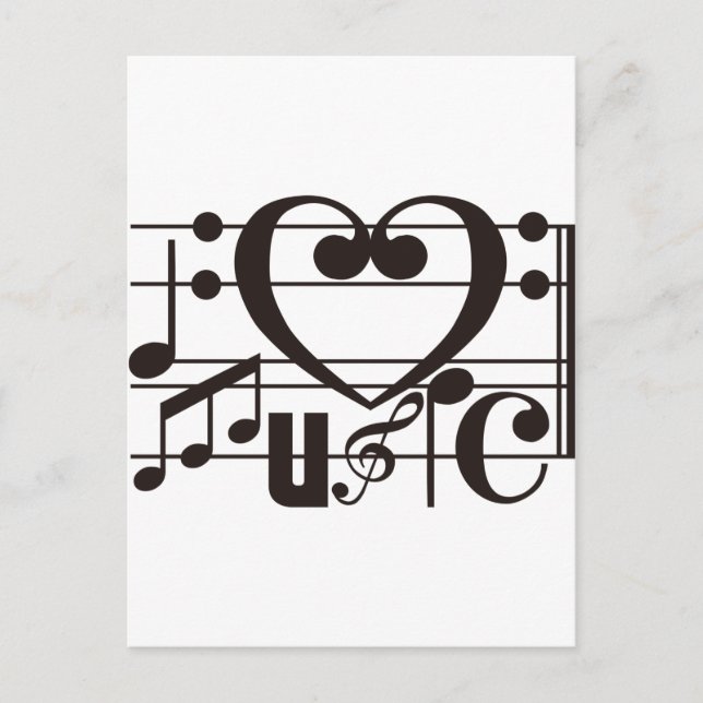 I LOVE MUSIC POSTCARD (Front)