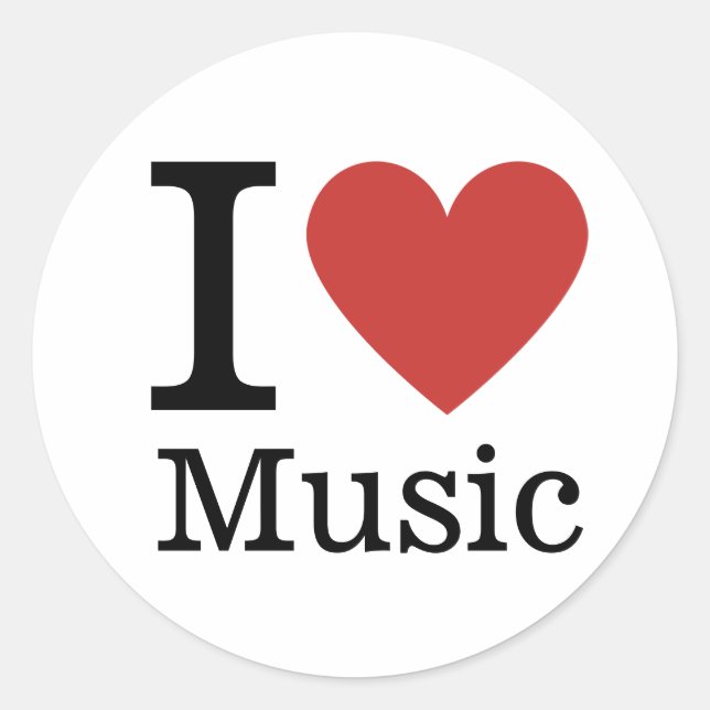 I ❤️ Love Music STICKER (Front)