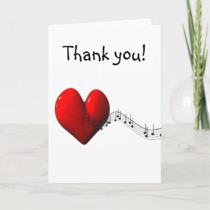 I love music thank you card