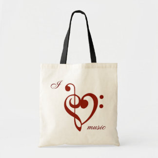 I Love Music Tote Bag