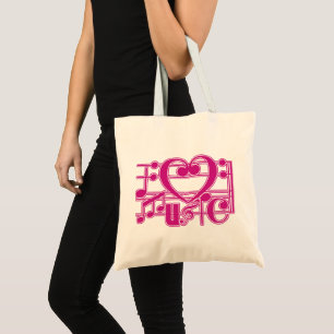I LOVE MUSIC TOTE BAG