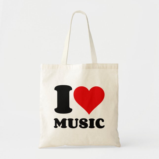 I love music tote bag (Front)