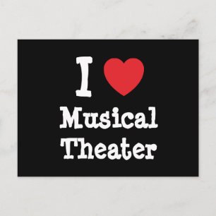 I love Musical Theatre heart custom personalised Postcard