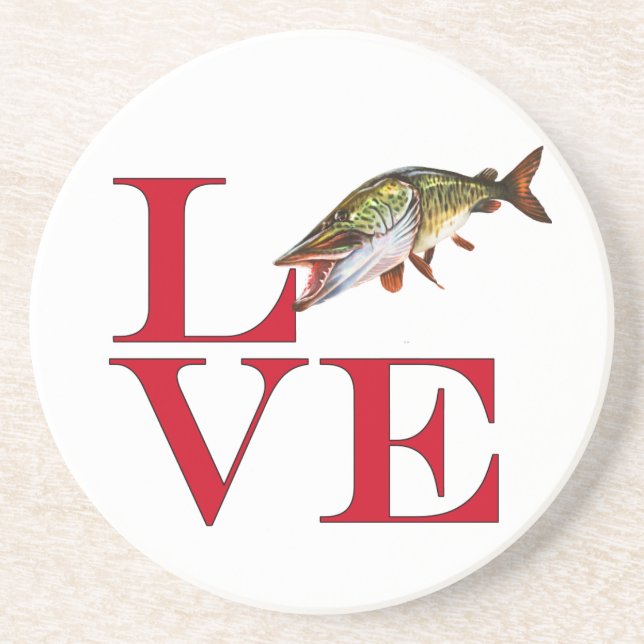 I Love Muskie Coaster (Front)