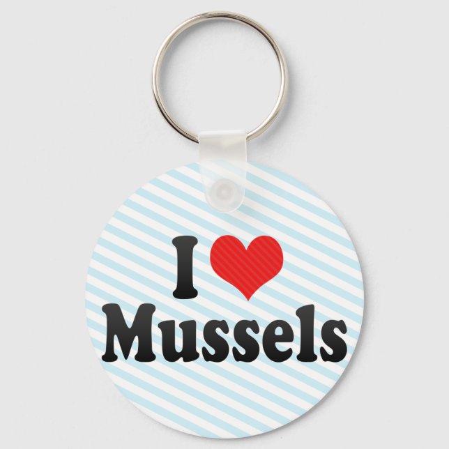 I Love Mussels Key Ring (Front)