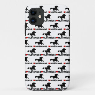I Love Mustangs - iPhone Case