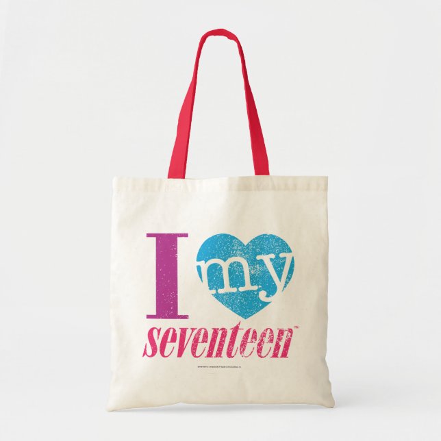I Love My 17 Aqua Tote Bag (Front)