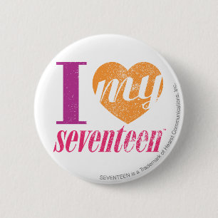 I Love My 17 Orange 6 Cm Round Badge