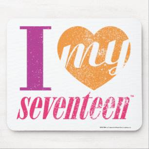 I Love My 17 Orange Mouse Pad