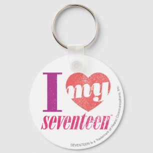 I Love My 17 Pink Key Ring