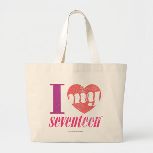 I Love My 17 Pink Large Tote Bag
