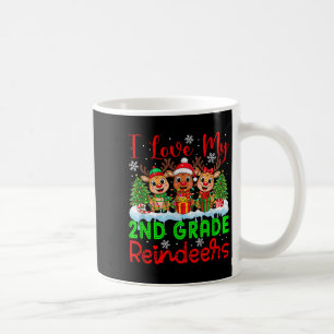 I Love My 2nd Grade Reindeers Christmas Teacher St Coffee Mug