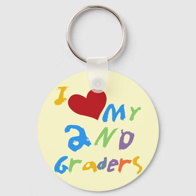 I Love My 2nd Graders Tshirts and Gifts Key Ring (Front)