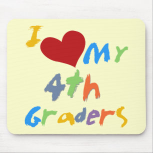 I Love My 4th Graders Tshirts and Gifts Mouse Pad