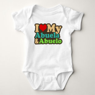 i love my abuela and abuelo baby bodysuit