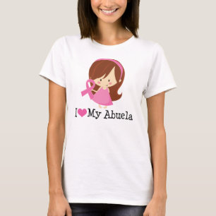 I Love My Abuela Breast Cancer Ribbon T-Shirt