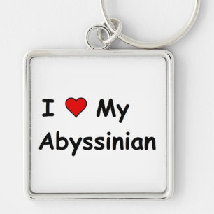 I Love My Abyssinian Key Ring