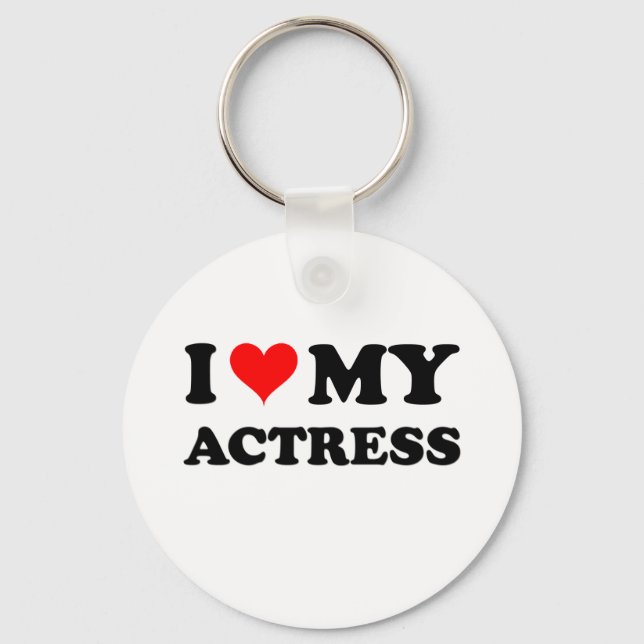 I Love My Actress Key Ring (Front)