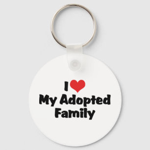 I Love My Adopted Family Keychain