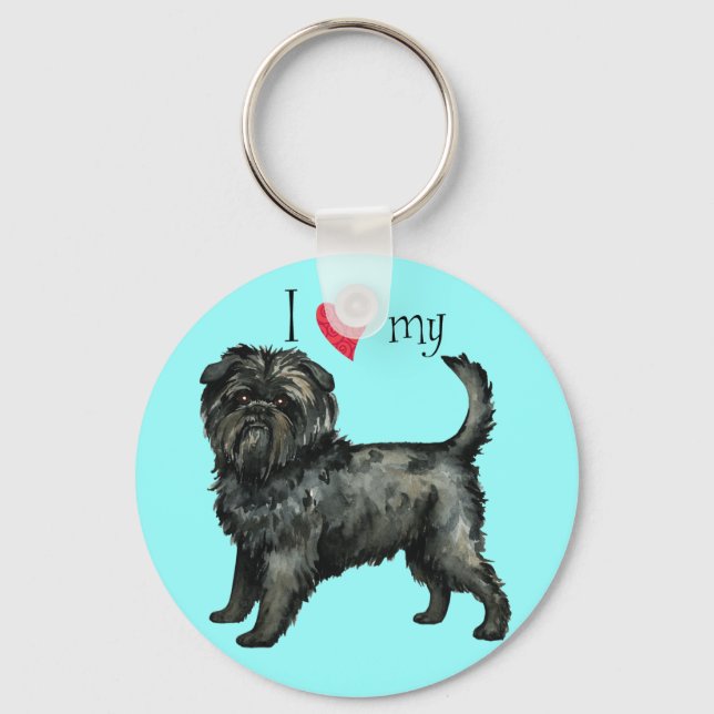 I Love my Affenpinscher Key Ring (Front)