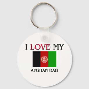 I Love My Afghan Dad Key Ring