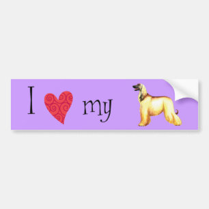 I Love my Afghan Hound Bumper Sticker