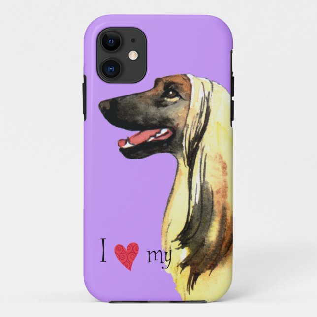 I Love my Afghan Hound Case-Mate iPhone Case (Back)