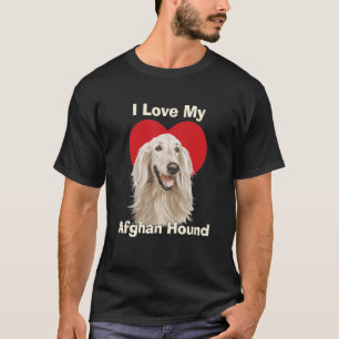 I Love My Afghan Hound Puppy Dog T-Shirt
