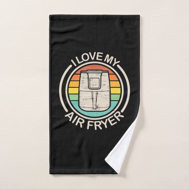 I Love My Air Fryer Gift Cool Cooking Lovers gift Hand Towel (Hand Towel)