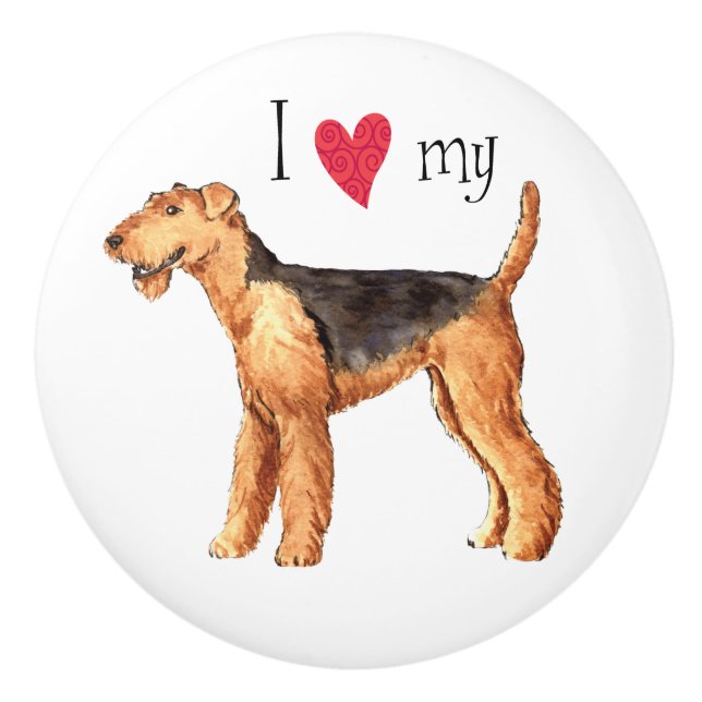 I love my Airedale Ceramic Knob (Front)
