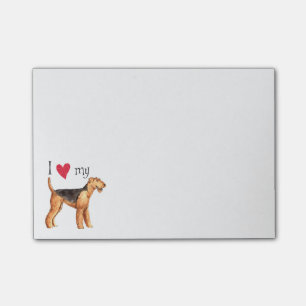 I Love my Airedale Post-it Notes