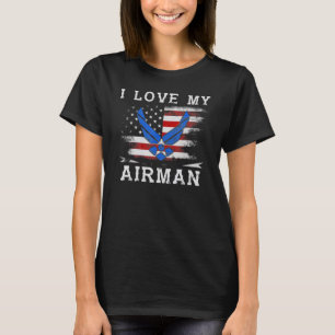 I Love My Airman Airman Fiancee Military Airman T-Shirt