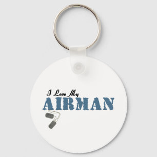 I Love My Airman Key Ring