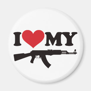 I Love My AK47 Magnet