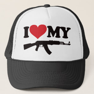 I Love My AK47 Trucker Hat