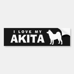 I LOVE MY AKITA BUMPER STICKER