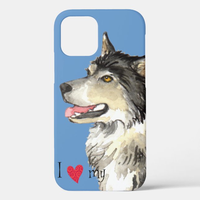I Love my Alaskan Malemute Case-Mate iPhone Case (Back)