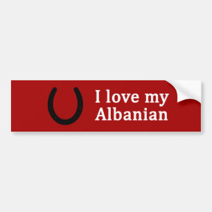 I Love My Albanian Horse Bumper Sticker