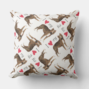 I Love my Am Staff Outdoor Cushion