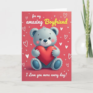 I Love My Amazing Boyfriend Card