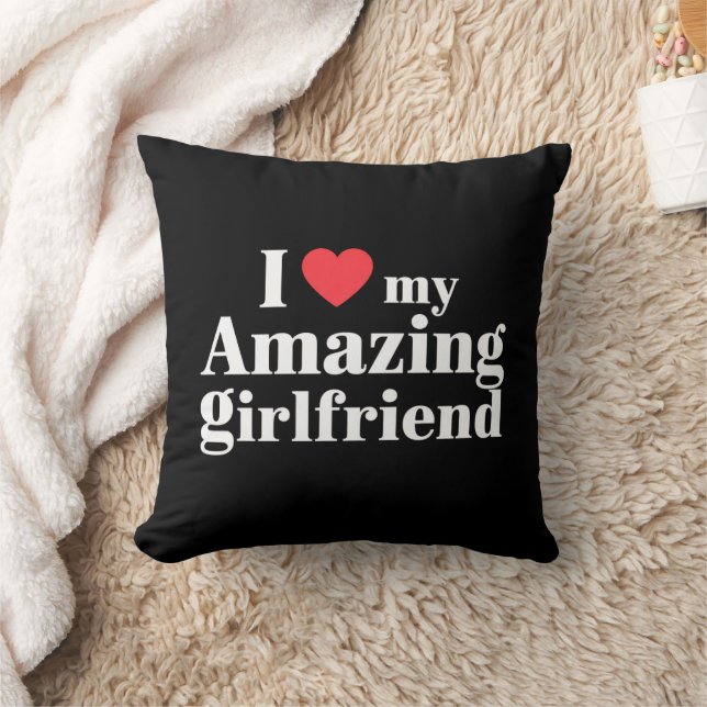 I Love My Amazing Girlfriend I Heart My Hot Gf Cushion (Blanket)