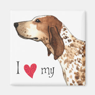 I Love my American English Coonhound Magnet