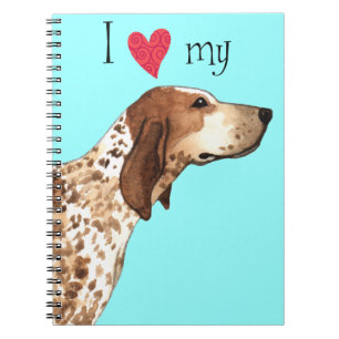 I Love my American English Coonhound Notebook