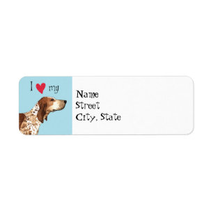 I Love my American English Coonhound Return Address Label