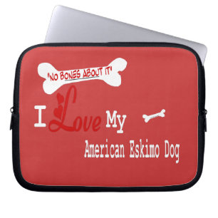 I Love My American Eskimo Dog Laptop Sleeve