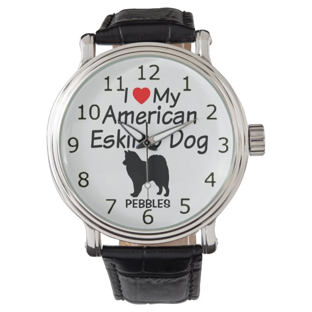 I Love My American Eskimo Dog Watch (Front)