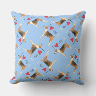 I Love my American Foxhound Cushion