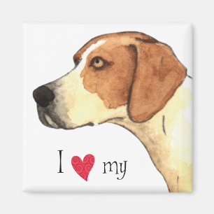 I Love my American Foxhound Magnet