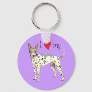 I Love my American Hairless Terrier Key Ring