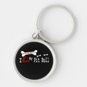 I Love My American Pit Bull Terrier Dog Key Ring